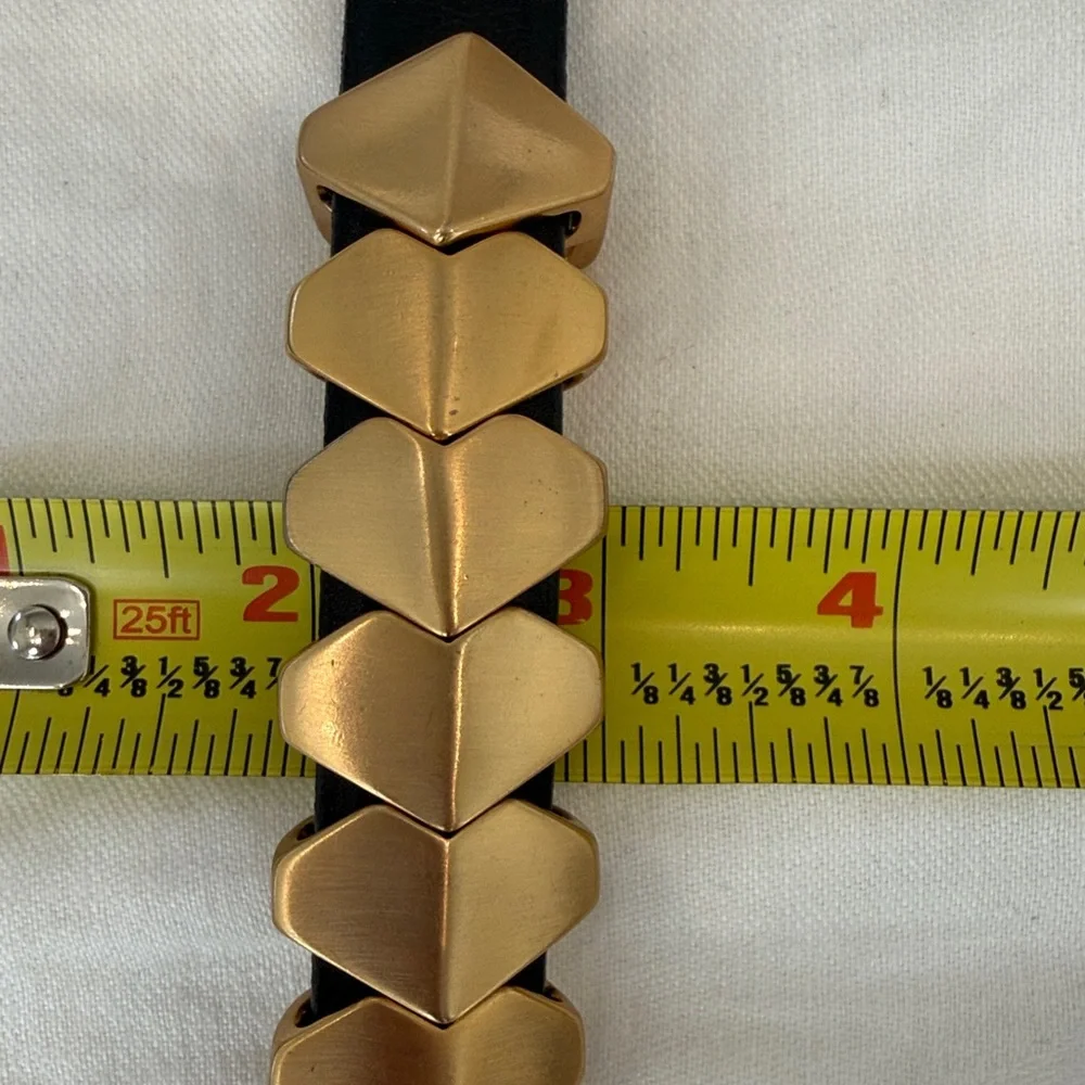 Carlisle black leather & gold variegated 7 piece buckle size large - Picture 12 of 12